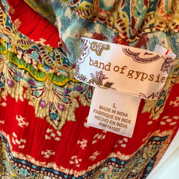 Band of Gypsies palazzo suzani print pants large - Picture 2 of 5